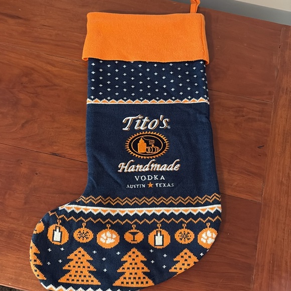 Tito’s Handmade Vodka Christmas Stocking Holiday Bar Decor NWOT - Picture 2 of 4